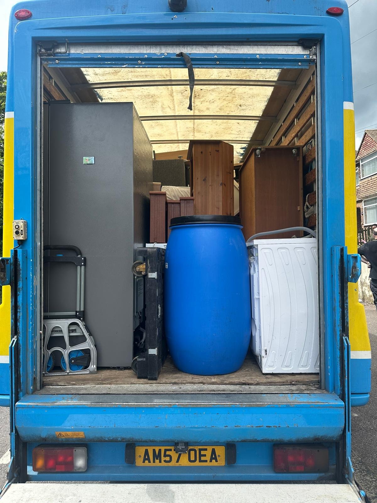 Van loaded with household furniture during a home move